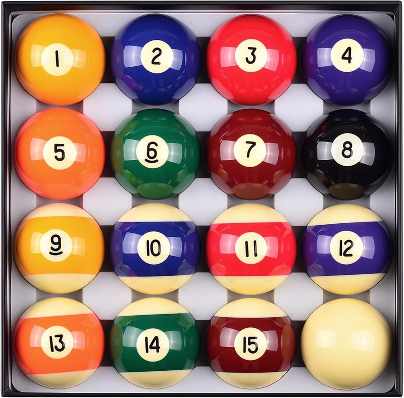 vonezone Billiard Balls Complete 16 Ball Set, Pool Balls Billiard Set 2-1/4" Regulation Size,New Upgrade Billiards Professional Pool Table Balls - Image 1